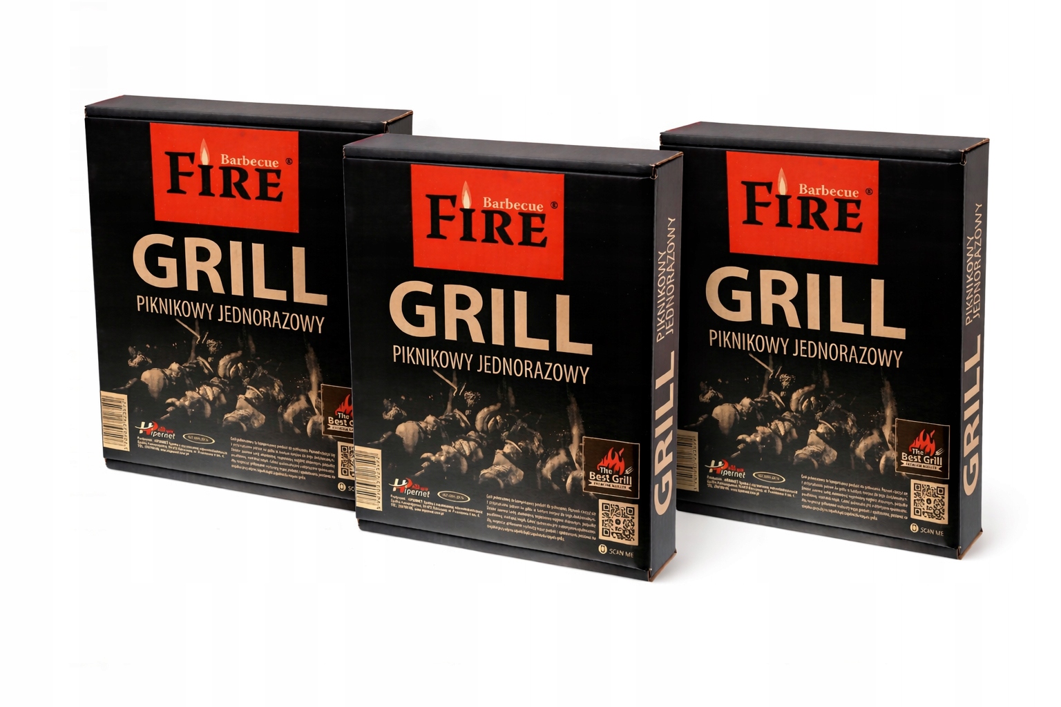 3 SZTUKI - GRILL JEDNORAZOWY - TURYSTYCZNY - PIKNIKOWY - NA WYJAZDY